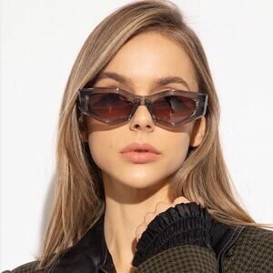 New! Valentino V TRE VLS 101C, Stylish Gray Sunglasses, Authentic